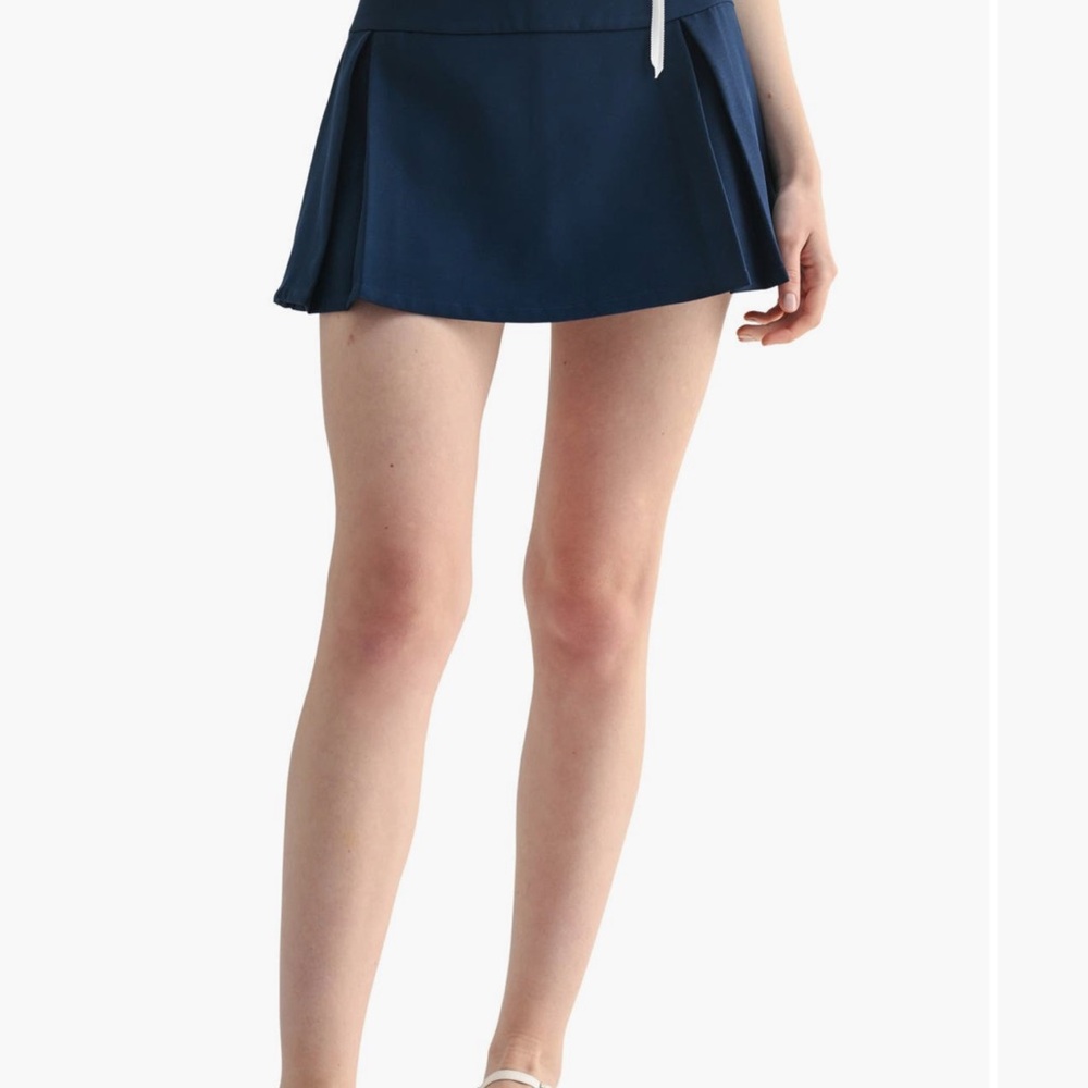 All in Favor Navy A-Line Skirt